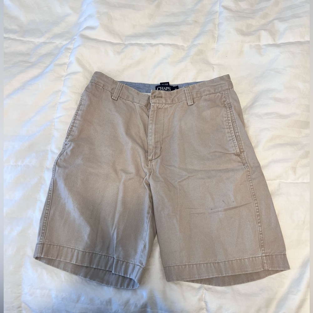 Tan khaki shorts by Chaps (30W)